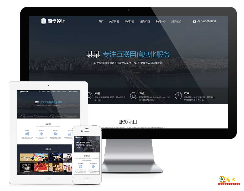 互联网信息化服务网站模板28514